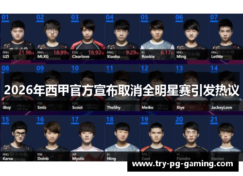 2026年西甲官方宣布取消全明星赛引发热议